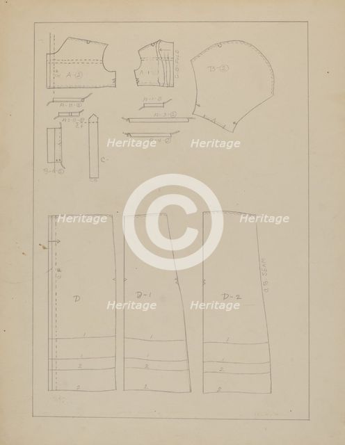 Girl's Dress (Pattern), c. 1937. Creator: Nancy Crimi.