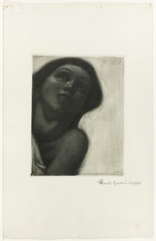 Girl's Face, from Spring Fresco of Jusélius Mausoleum, 1905. Creator: Akseli Gallen-Kallela