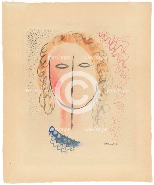 Girl's head, 1930. Creator: Mikulas Galanda.