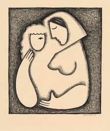 Girl's head, 1938. Creator: Mikulas Galanda