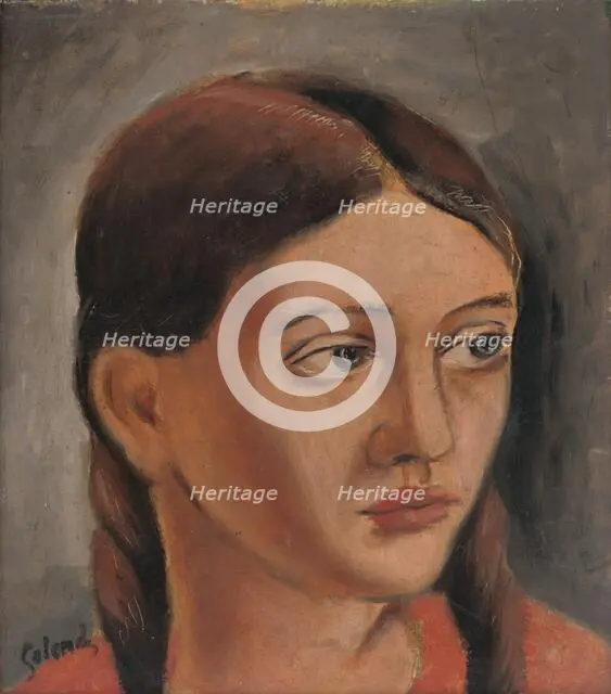 Girl's Head, around 1927. Creator: Mikulas Galanda.
