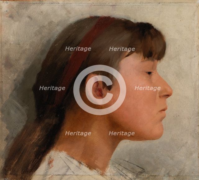 Girl's head, late 19th-early 20th century. Creator: Casper Wrede.