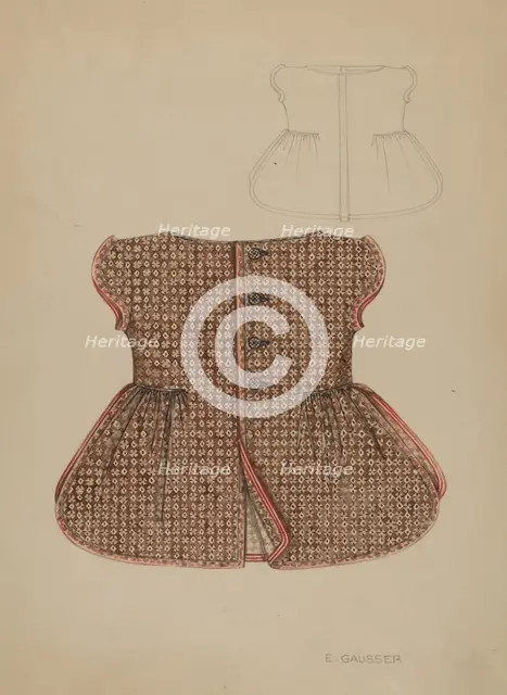 Girl's Pinafore, 1935/1942. Creator: Eleanor Gausser.