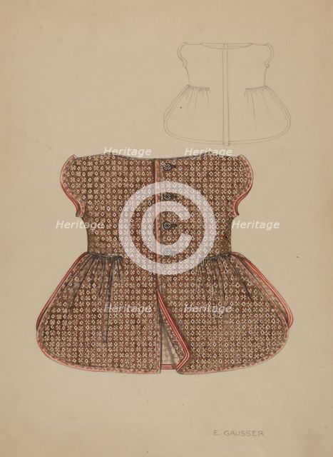 Girl's Pinafore, 1935/1942. Creator: Eleanor Gausser.