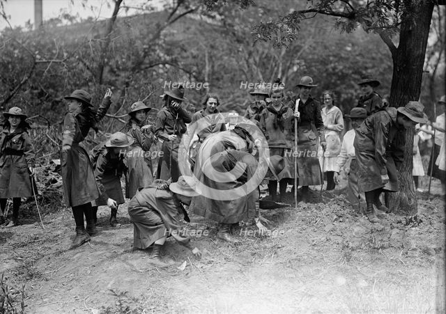 Girl Scouts Gardening, 1917. Creator: Harris & Ewing.