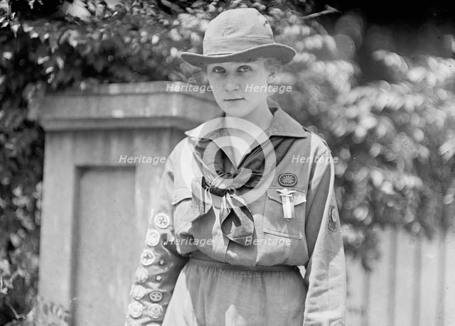 Girl Scouts - Elenore Putzski, 1917. Creator: Harris & Ewing.