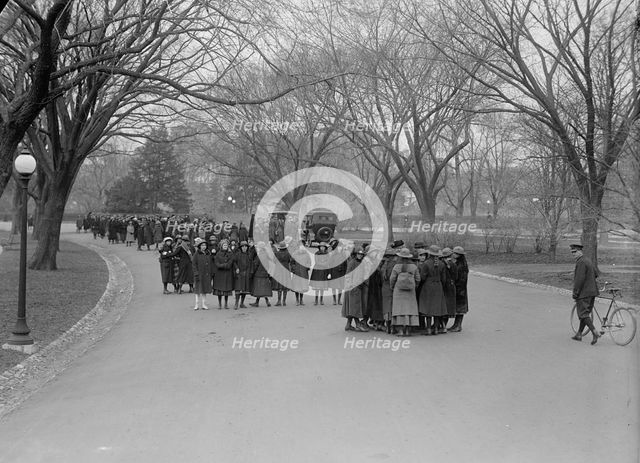 Girl Scouts On Ellipse, 1917. Creator: Harris & Ewing.