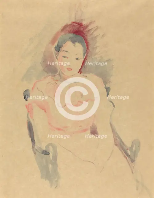 Girl Seated, 1894. Creator: Berthe Morisot.