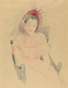 Girl Seated, 1894. Creator: Berthe Morisot