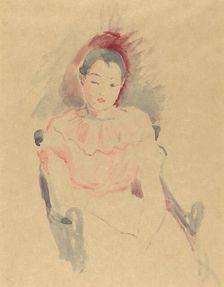 Girl Seated, 1894. Creator: Berthe Morisot
