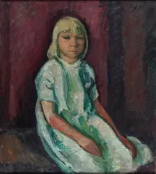 Girl Seated, 1916. Creator: William Lonnberg
