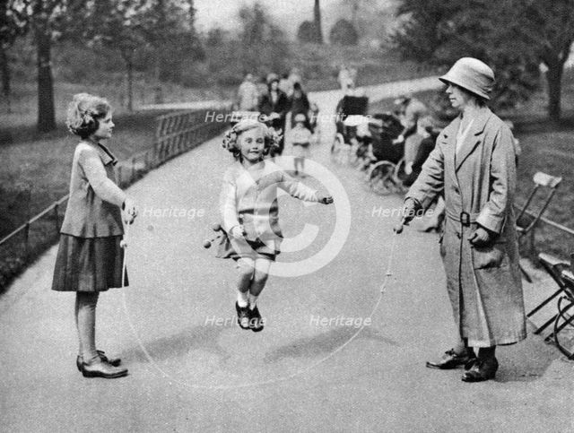 Girl skipping, Hyde Park, London, 1926-1927. Artist: Unknown