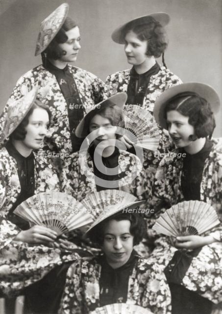 Girls at a fancy dress party, Sweden, c1930s(?).  Creator: Unknown.
