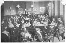 Girls at needlework, Halliwick School For Girls, Marylebone Road, London, c1903 (1903)