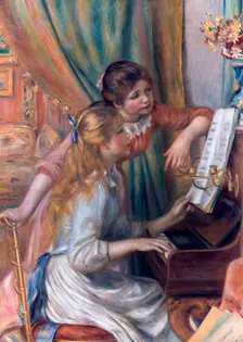 Girls at the Piano 1892. Artist: Pierre-Auguste Renoir