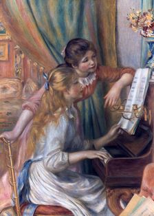 Girls at the Piano 1892. Artist: Pierre-Auguste Renoir