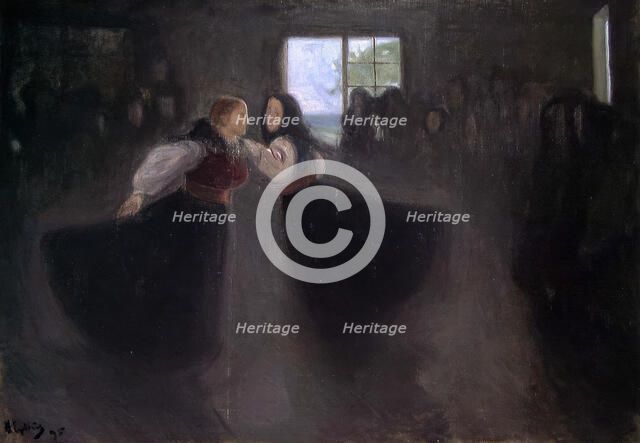 Girls dancing, 1895. Creator: Halfdan Egedius.