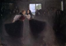 Girls dancing, 1895. Creator: Halfdan Egedius
