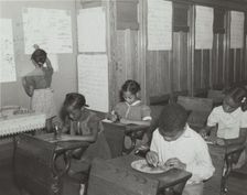 Girls during remedial activities, P.S. 10, 1941. Creator: Blitzstein