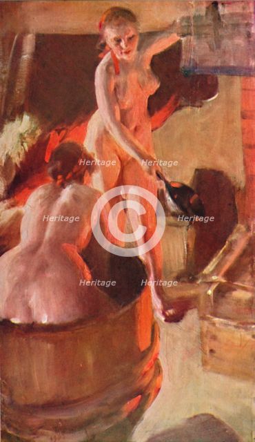 'Girls from Dalarna Having a Bath', 1908, (1931). Artist: Anders Leonard Zorn.