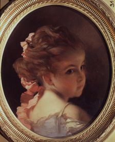 Girl's head, 1850-1860. Artist: Makarov, Ivan Kosmich (1822-1897)