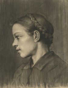 Girl's head, 1894. Creator: Július Éder
