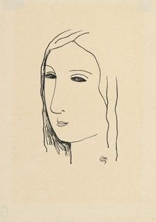 Girl's head, 1928-1929. Creator: Mikulas Galanda
