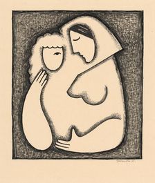 Girl's head, 1938. Creator: Mikulas Galanda