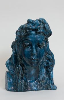 Girl's head with a garland