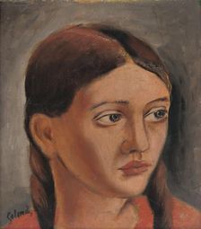 Girl's Head, around 1927. Creator: Mikulas Galanda