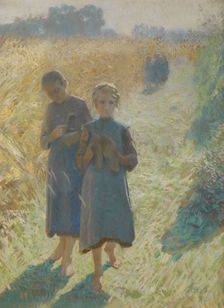 Girls in the field, 1892. Creator: Emile Claus