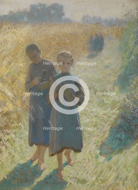 Girls in the field, 1892. Creator: Emile Claus.