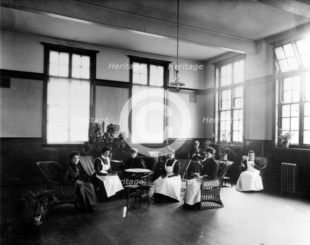 Girls in the Rowntree rest room,  York, Yorkshire, 1900. Artist: Unknown
