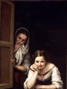 Girls in the window by Bartolomé Murillo