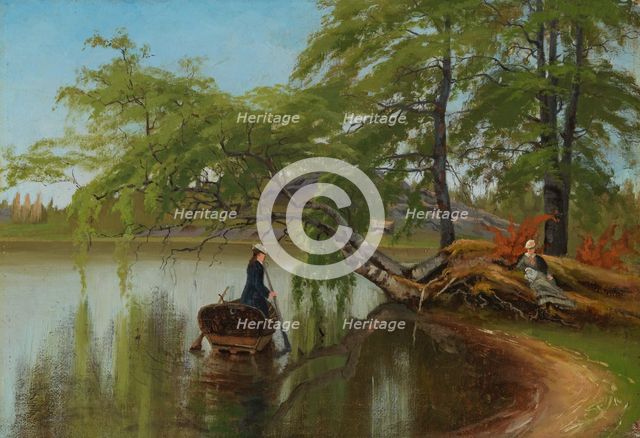 Girls on the beach, 1869. Creator: Fanny Churberg.