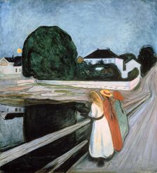 Girls on the Bridge 1901. Artist: Edvard Munch