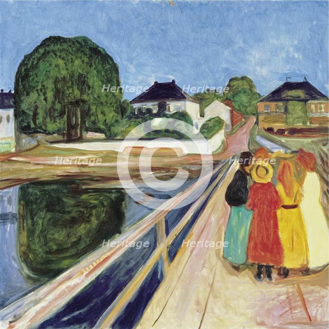 Girls on the bridge, 1902. Artist: Munch, Edvard (1863-1944)