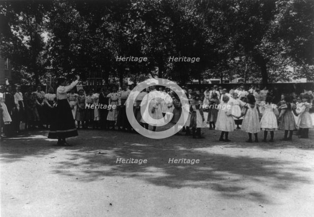 Girls on the playground, (1899?). Creator: Frances Benjamin Johnston.