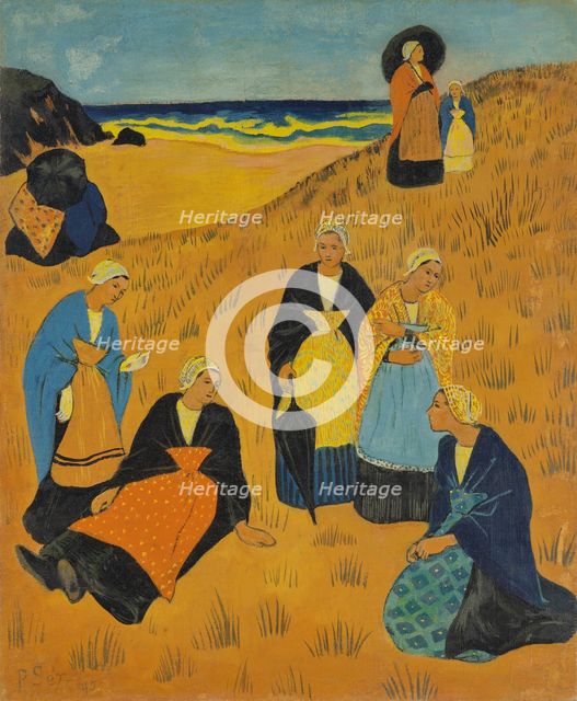 Girls of Douarnenez (Breton women with shawls or In the dunes of Douarnenez), 1895. Creator: Sérusier, Paul (1864-1927).