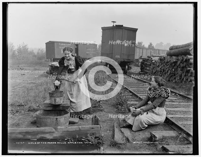 Girls of the paper mills, Appleton, Wis., between 1880 and 1899. Creator: Unknown.