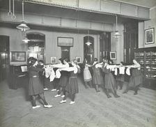 Girls morris dancing, Cosway Street Evening Institute for Women, London, 1914
