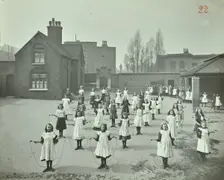 Girls skipping, Rushmore Road Girls School, Hackney, 1908