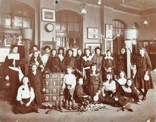 Girls sports club members, Cromer Street School/Argyle School, St Pancras, London, 1906