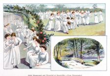 Girls Playground and Waterfall at Bournville 1892