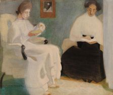 Girls Reading, 1907. Creator: Schjerfbeck, Helene (1862-1946)