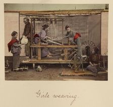 Girls Weaving, about 1873-1883. Creator: Shinichi Suzuki I