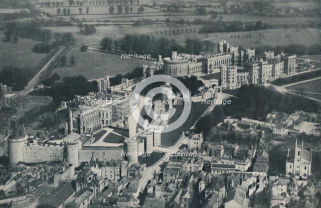 'Girt with Grey Embattled Walls and Towers, The Oldest Home of British Majesty', c1935. Artist: Aeronims.