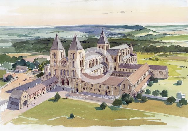 Gisborough Priory, Redcar and Cleveland, c early 15th century (c1995-c2005).  Artist: Terry Ball.