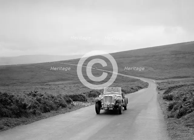 GL Boughton's Singer B37, winner of a premier award at the MCC Torquay Rally, July 1937. Artist: Bill Brunell.