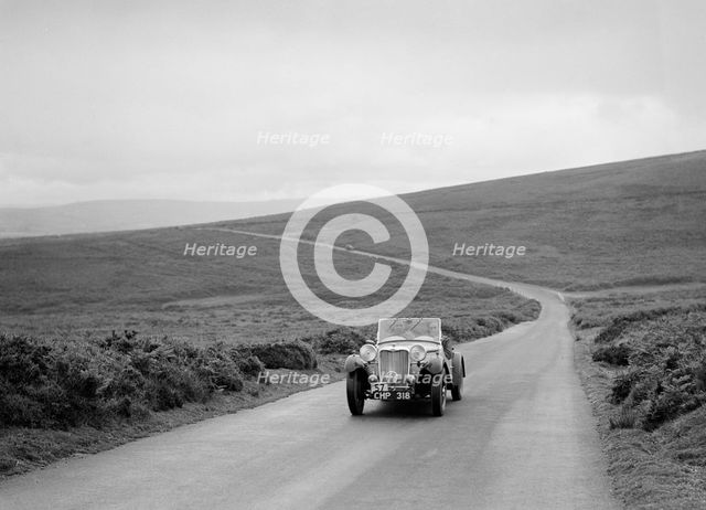 GL Boughton's Singer B37, winner of a premier award at the MCC Torquay Rally, July 1937. Artist: Bill Brunell.